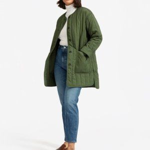 Everlane Cotton Quilted Jacket - Forest Green - XXS